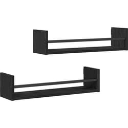 Vidaxl - tagères murales 2 pcs Chêne noir 60x16x14 cm Bois reconstitué