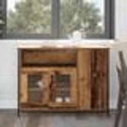 Buffet rustique - vidaXL - Bois dingénierie - Portes en verre - Grand rangement - Marron