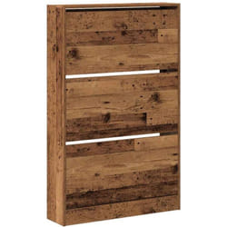 Vidaxl - Armoire à chaussures avec porte Bois ancien 80 x 21 x 125.5 cm