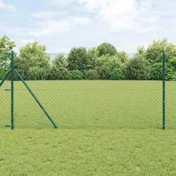 vidaXL Clôture en treillis métallique Vert 10 x 1.2 m Acier