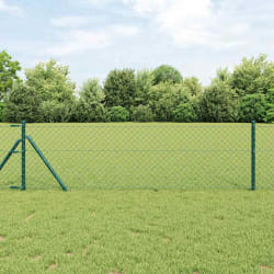 vidaXL Clôture Vert 25 x 0.4 m Métal