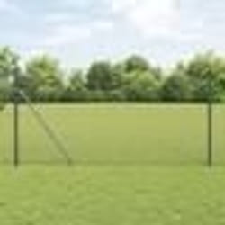 vidaXL Clôture Gris 10 x 1 m Métal