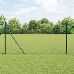 vidaXL Clôture Hexagonale Grise Vert 1000 x 120 x 0.1 cm