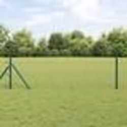 vidaXL Clôture Hexagonale Grise Vert 2500 x 60 x 0.1 cm