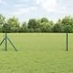 vidaXL Clôture hexagonale Vert 0.8 x 25 m Acier