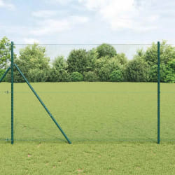 vidaXL Clôture Hexagonale Grise Vert 1.5 x 100 m Acier