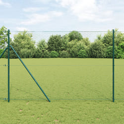 vidaXL Clôture Hexagonale Grise Vert 1,5 x 100 m Acier