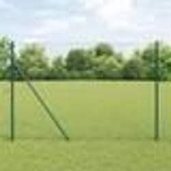 vidaXL Clôture Hexagonale Grise Vert 1.6 x 100 m Acier