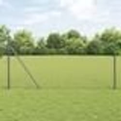 vidaXL Clôture hexagonale Gris 1.4 x 10 m Acier