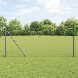 vidaXL Clôture Hexagonale Grise Gris 1.4 x 25 m Acier