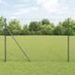vidaXL Clôture hexagonale Gris 1.6 x 25 m Acier