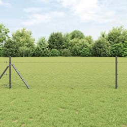 vidaXL Clôture Hexagonale Grise Gris 0.8 x 50 m Acier