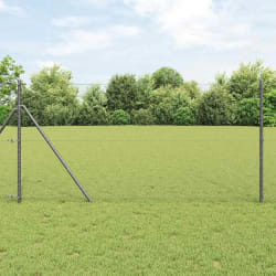 vidaXL Clôture hexagonale Gris 1.2 x 50 m Acier