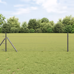 vidaXL Clôture Hexagonale Grise Gris 0.4 x 100 m Acier