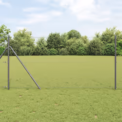 vidaXL Clôture Hexagonale Grise Gris 1.4 x 100 m Acier