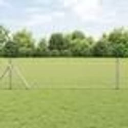 vidaXL Clôture Hexagonale Grise Argent 0.6 x 25 m Acier galvanisé