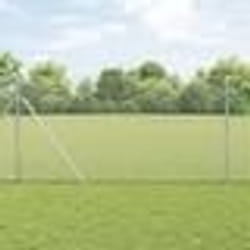 vidaXL Clôture Hexagonale Grise Argent 1.4 x 25 m Acier galvanisé