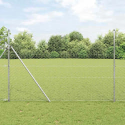 vidaXL Clôture Hexagonale Grise Argent 1.6 x 25 m Acier galvanisé