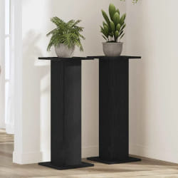 vidaXL Support de Plante 2 pcs Chêne noir 30 x 30 x 80 cm