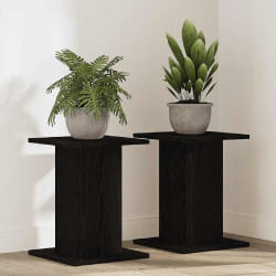 vidaXL Support de Plante 2 pcs Chêne noir 30 x 30 x 40 cm
