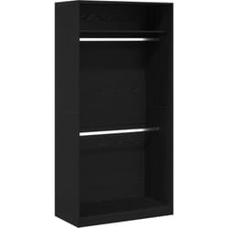 Armoire en chêne noir - 100 x 50 x 200 cm, faite en bois d'ingénierie. Vidaxl