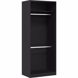 Cette armoire contemporaine en chêne noir est une super solution de rangement, alliant fonction et design moderne. Parfaite p ...