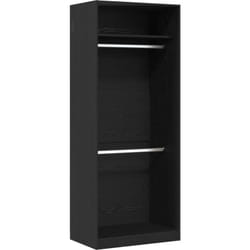 Armoire en chêne noir - 80 x 50 x 200 cm, conçue en bois d'ingénierie Vidaxl