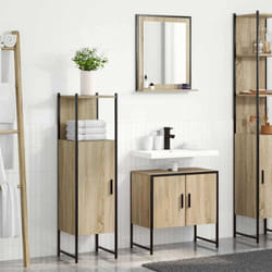 Vidaxl - Ensemble De Mobilier De Salle De Bain Avec Étagère 3 Pcs Marron