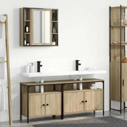vidaXL Ensemble de Meubles de Salle de Bain 3 pcs Chêne sonoma