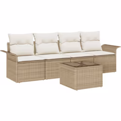 Cet ensemble de canapé de jardin allie style moderne et mobilier extérieur pratique. Fabriqué en rattan synthétique résistant ...