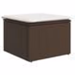 vidaXL Ensemble de canapés de jardin 5 pièces avec coussins Marron Poly Rattan