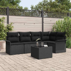 vidaXL Ensemble de canapé de jardin 6 pcs 242.5 x 132.5 x 85 cm