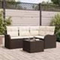 vidaXL Ensemble de canapé de jardin 4 pièces avec coussins gris en poly rotin