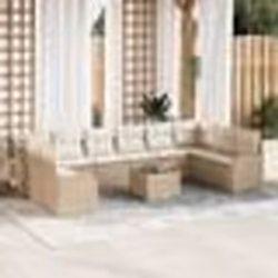 Ensemble de canapé de jardin vidaXL 11 pièces avec coussins en rattan poly bruns