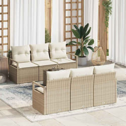 Vidaxl - Ensemble De Canapé De Jardin 7 Pcs Beige, Crème 55 X 55 X 37 Cm
