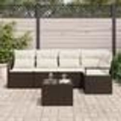 vidaXL Ensemble Canapés Jardin 5 Pièces avec Coussins Poly Rattan Gris