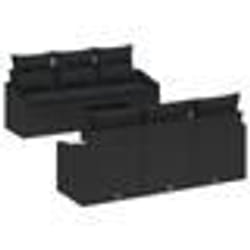 vidaXL Ensemble de canapé de jardin 7 pièces avec coussins noir poly rattan