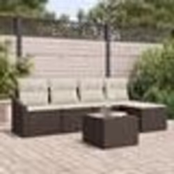 vidaXL Ensemble de 5 pièces de canapés de jardin avec coussins gris poly rattan