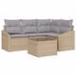 vidaXL Ensemble de canapé jardin 5 pièces coussins noirs en rattan synthétique