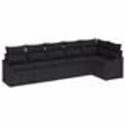 vidaXL Ensemble de 6 canapés de jardin avec coussins noir poly rotin