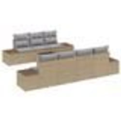 vidaXL Ensemble de canapé de jardin 8 pièces avec coussins beige poly rattan