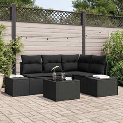 Vidaxl - Ensemble De Canapé De Jardin 5 Pcs Noir Poly Rotin