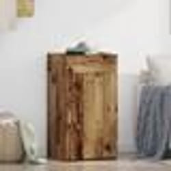 Buffet Rustique - vidaXL - Bois Massif - Finition Vieillie - Marron - 1 Porte 1 Tiroir