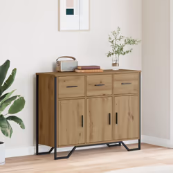 Voici le buffet vidaXL Artisan en chêne, une super solution de rangement qui donne du peps à n'importe quel séjour ou salle à ...