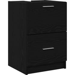 Vidaxl - Meuble sous-lavabo chêne noir 40x37x59 cm Bois d'ingénierie