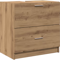 Ce meuble sous évier mélange style moderne et praticité, fait en bois d'ingénierie solide, il est un ajout chic à votre salle ...