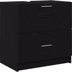 Ce meuble sous évier combine facilement un style moderne avec de la praticité. Fabriqué en panneau de particules robuste et M ...