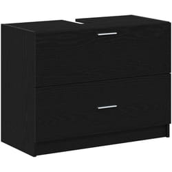 Vidaxl - meuble sous lavabo Chêne Noir 78x37x59 cm Bois d'ingénierie