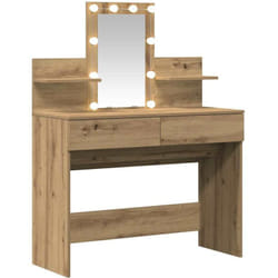 Coiffeuse chêne artisanal 100 x 40 x 130 cm Bois d'ingénierie Vidaxl