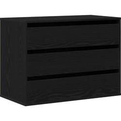 Commode d'angle Chêne Noir 80x41x58 cm Bois d'ingénierie Vidaxl